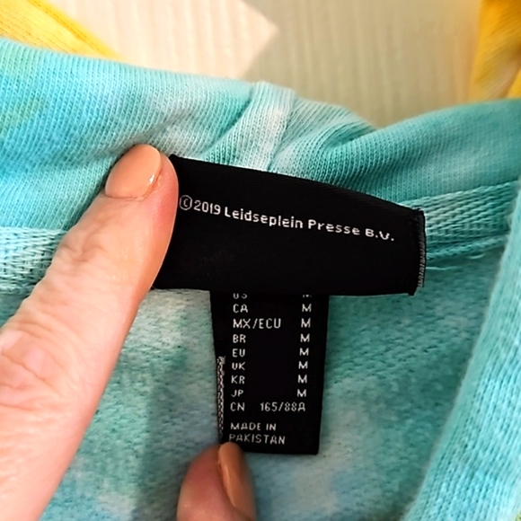 AC/DC Crop Tie Dye Hoodie - Official Merch - Picture 5 of 14